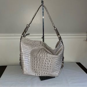 BRAHMIN Melbourne Embossed Leather Shoulder Bag